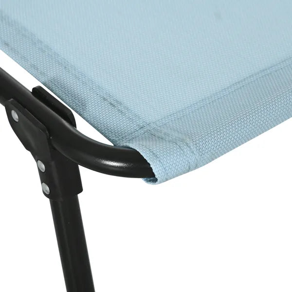 Folding Chaise Lounge Chair, 4-Position Reclining, Breathable Mesh Seat, Outdoor Sun Tanning Chair for Beach, Yard, Patio, Blue - product image 8