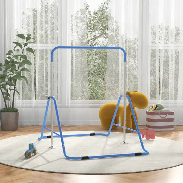 Folding Gymnastics Bar for Kids Ages 3-8, Gymnastics Bars for home, 34.8-50.6" Height, Bubble Gum Blue - product image 10