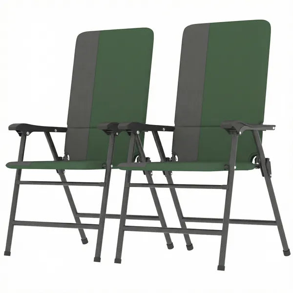 Folding Patio Chairs Set of 2, Padded High Back Lawn Camping Chairs with Armrests, 600D Oxford Fabric, Dark Green - product image 11