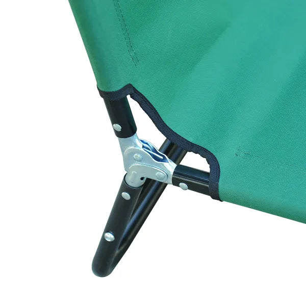 Outsunny Folding Patio Lounger Chair, Green, 5-Level Adjustable Back, Breathable, Sun Recliner, for Camping, Beach, Pool - product image 9
