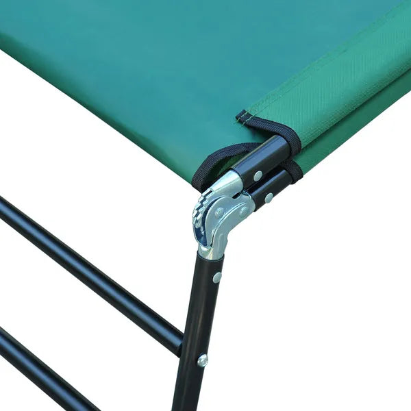 Outsunny Folding Patio Lounger Chair, Green, 5-Level Adjustable Back, Breathable, Sun Recliner, for Camping, Beach, Pool - product image 8