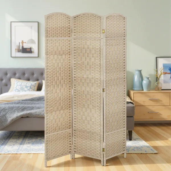 HOMCOM Folding Room Divider Screen 3 Panel 6' Tall Privacy Screen Freestanding Wood Partition for Home Office, Washed Oak - product image 10