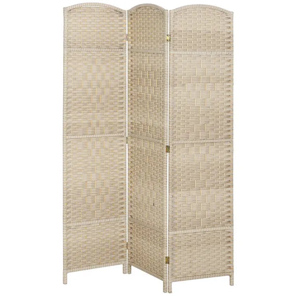 HOMCOM Folding Room Divider Screen 3 Panel 6' Tall Privacy Screen Freestanding Wood Partition for Home Office, Washed Oak - product image 11