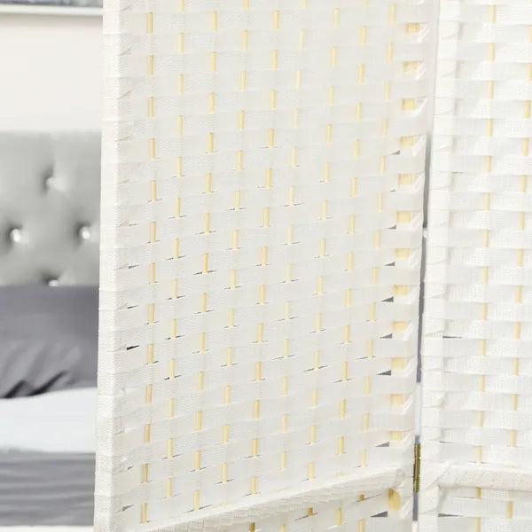 Folding Room Divider Screen 4 Panel 5.6 ' Tall Privacy Screen Freestanding Room Partition for Home Office, White - product image 8