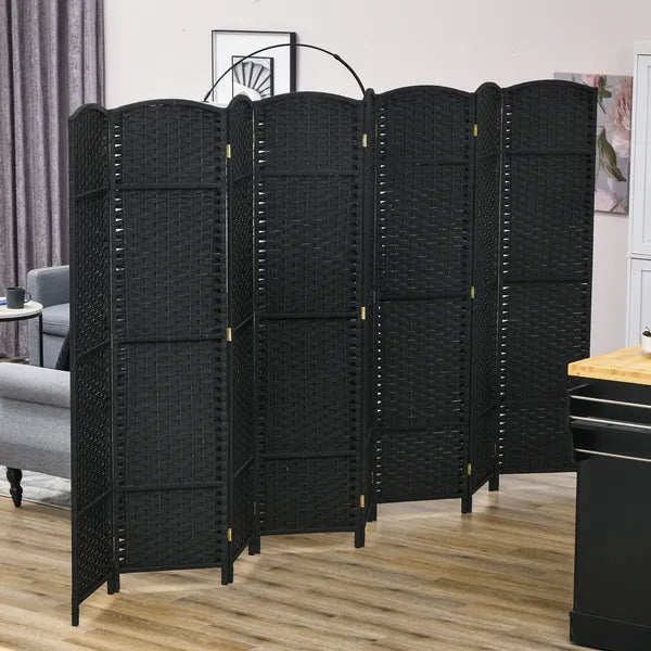 HOMCOM Folding Room Divider Screen 8 Panel 5.6 Ft Tall Privacy Screen Freestanding Room Partition for Home Office Black - product image 10