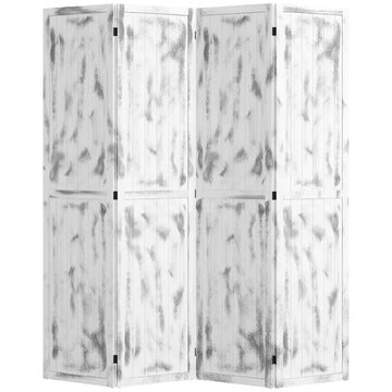 Folding Screen Divider 55 Rustic White Room Partition for Bedroom Office Privacy - product image 1