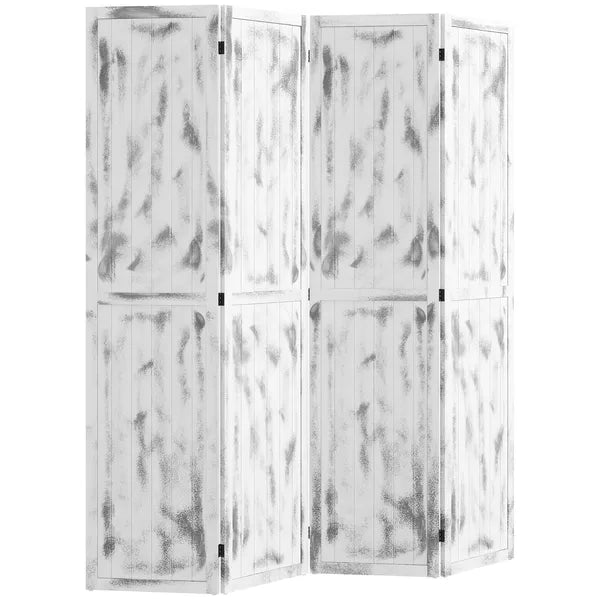 Folding Screen Divider 55 Rustic White Room Partition for Bedroom Office Privacy - product image 11