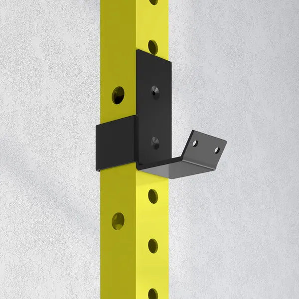 Folding Squat Rack with Pull Up Bar, Wall Mounted and Adjustable, 1000 Pounds Capacity Power Rack, Yellow - product image 9
