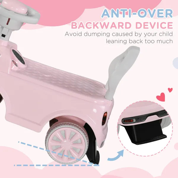 Foot to Floor Toddler Ride on Toy, Sliding Car with Horn, No Tip Anti-Over-Backwards System for 18-36 Months, Pink - product image 4