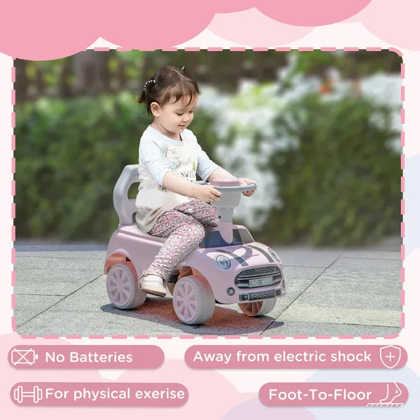 Foot to Floor Toddler Ride on Toy, Sliding Car with Horn, No Tip Anti-Over-Backwards System for 18-36 Months, Pink - product image 6
