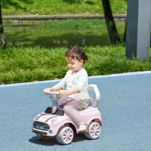 Foot to Floor Toddler Ride on Toy, Sliding Car with Horn, No Tip Anti-Over-Backwards System for 18-36 Months, Pink - product image 2