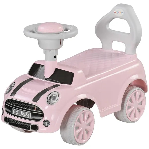 Foot to Floor Toddler Ride on Toy, Sliding Car with Horn, No Tip Anti-Over-Backwards System for 18-36 Months, Pink - product image 1