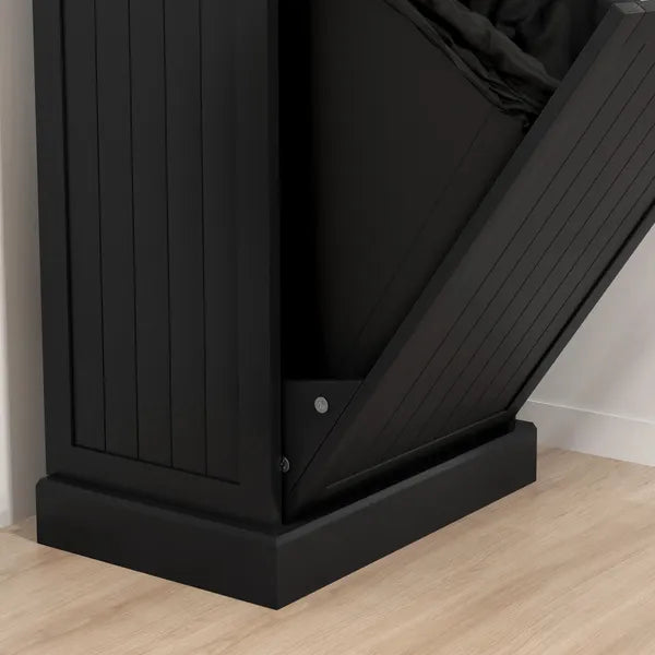 HOMCOM Free Standing Kitchen Trash Bin Cabinet, Black, Trash Can Holder with Drawer - product image 9
