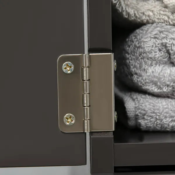 Freestanding 2-Tier Bathroom Cabinet, Compact Linen Solution with Shelves and Drawers, Brown - product image 7