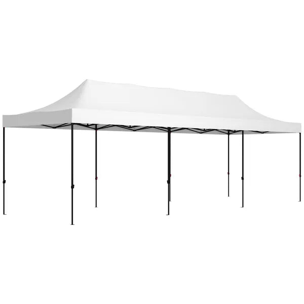 Outsunny Freestanding Shade Tent 9.5x28 White with Carry Bag Weights for Outdoor Events Gatherings Easy Transport - product image 1