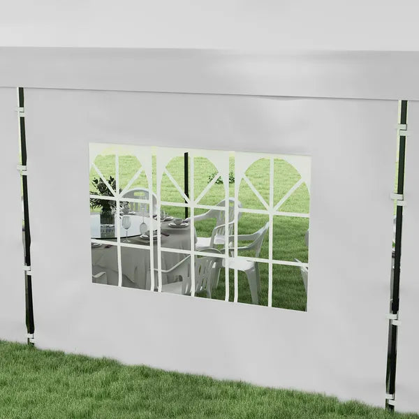 Outsunny Freestanding Shade Tent 9.5x28 White with Carry Bag Weights for Outdoor Events Gatherings Easy Transport - product image 9