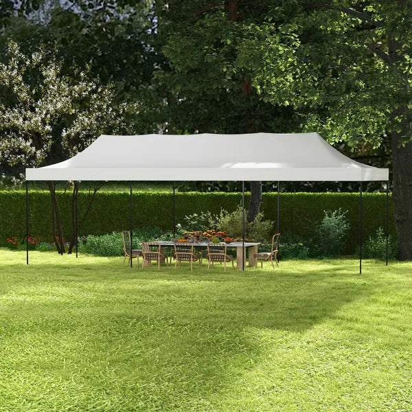 Outsunny Freestanding Shade Tent 9.5x28 White with Carry Bag Weights for Outdoor Events Gatherings Easy Transport - product image 10