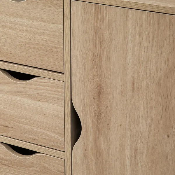 Freestanding Storage Cabinet Bathroom Floor Cabinet 4 Drawers Cupboard Oak for Bedroom Living Room - product image 9
