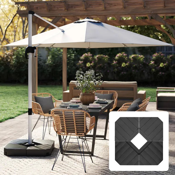 Outsunny Freestanding Umbrella Base: Heavy-Duty, Adjustable for Water or Sand Filling, 132/176 lbs, Black| - product image 2