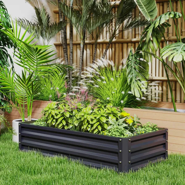 2-Pack Galvanized Raised Garden Beds 4 x 2 x 1 Ft Metal Planter Boxes Gray - product image 8