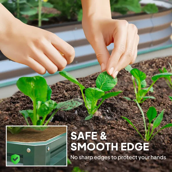 Galvanized Raised Garden Bed 4x4 Steel Frame Green for Vegetables Flowers Plants Herbs - product image 5