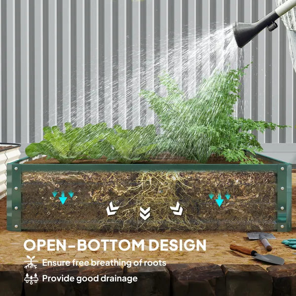 Galvanized Raised Garden Bed 4x4 Steel Frame Green for Vegetables Flowers Plants Herbs - product image 6