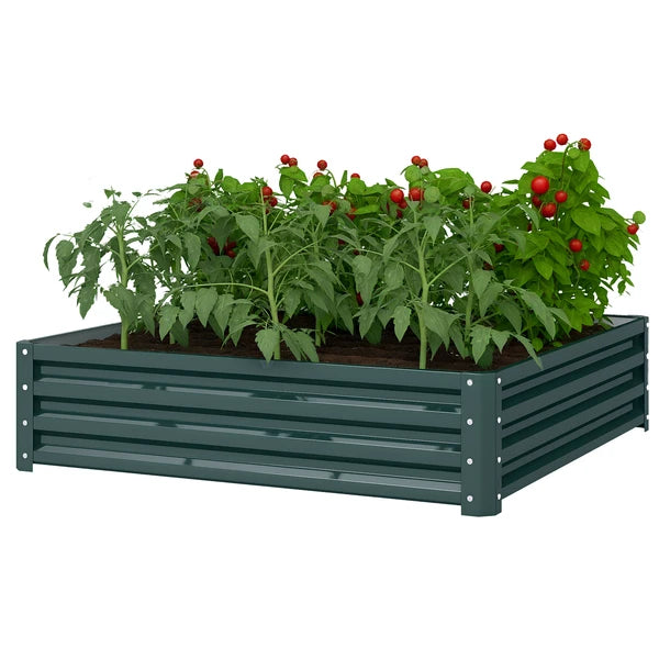 Galvanized Raised Garden Bed 4x4 Steel Frame Green for Vegetables Flowers Plants Herbs - product image 1
