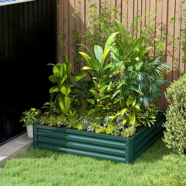 Galvanized Raised Garden Bed 4x4 Steel Frame Green for Vegetables Flowers Plants Herbs - product image 9