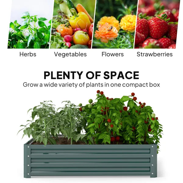 Galvanized Raised Garden Bed 4x4 Steel Frame Green for Vegetables Flowers Plants Herbs - product image 4