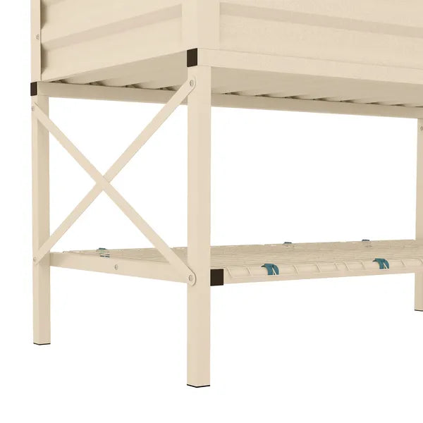 Outsunny Galvanized Raised Garden Bed Cream Metal Planter Box with Legs Storage Shelf Bed Liner for Efficient Gardening - product image 9