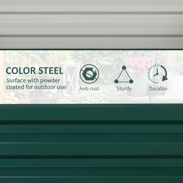 2 Pack Galvanized Raised Garden Beds with Open Bottom, Green - product image 5