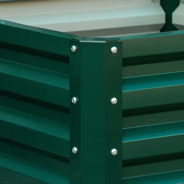 2 Pack Galvanized Raised Garden Beds with Open Bottom, Green - product image 8