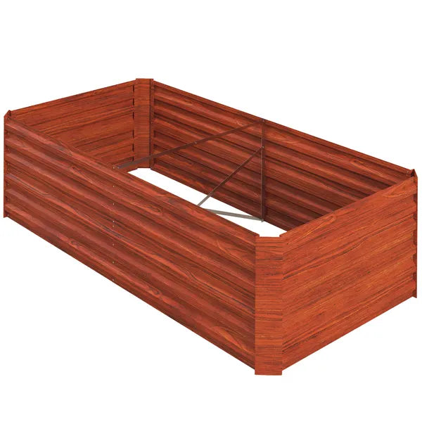 Galvanized Raised Garden Bed, Steel Outdoor Planters with Reinforced Rods,  71'' x 36'' x 23'', Dark Brown - product image 11