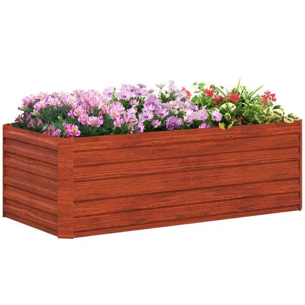 Galvanized Raised Garden Bed, Steel Outdoor Planters with Reinforced Rods,  71'' x 36'' x 23'', Dark Brown - product image 1