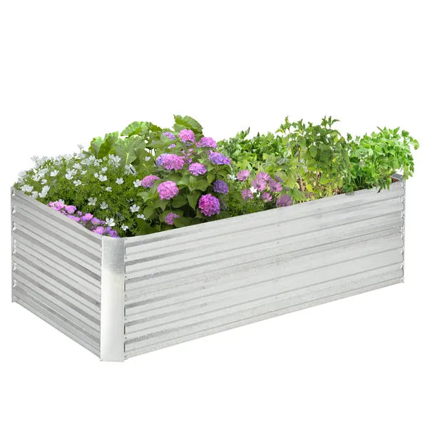 71 x 36 x 23 Inch Galvanized Raised Garden Bed with Reinforced Rods, Light Green - product image 11