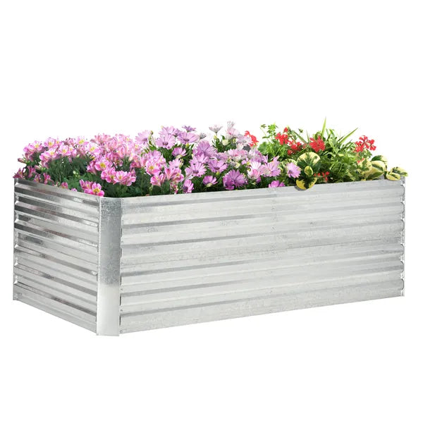 71 x 36 x 23 Inch Galvanized Raised Garden Bed with Reinforced Rods, Light Green - product image 1