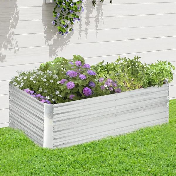 71 x 36 x 23 Inch Galvanized Raised Garden Bed with Reinforced Rods, Light Green - product image 10