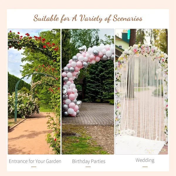 Outsunny Garden Arbor Arch Trellis 7 ft Wood with Natural Fir Side Panel for Climbing Vines Outdoor Orange - product image 6