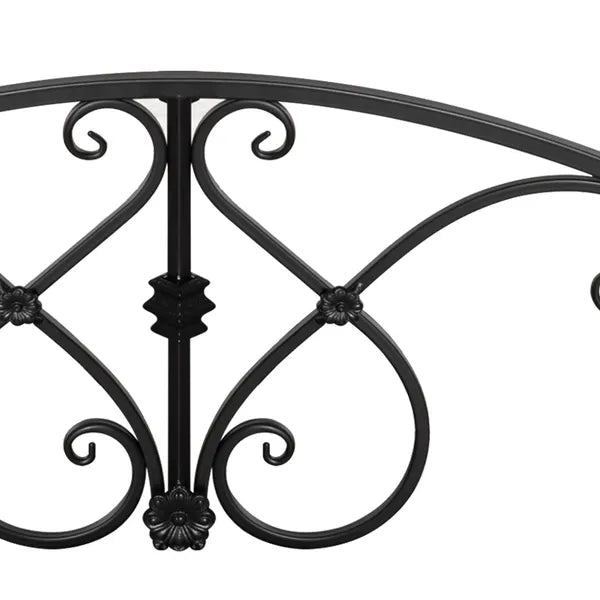 Outsunny Garden Bridge 3.3FT, Decorative Classic Backyard Pond Bridge with Safety Railings Black - product image 7