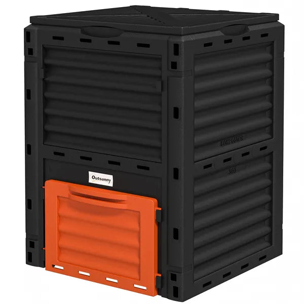 Garden Compost Bin 80 Gallon Outdoor Large Capacity Composter Fast Create Fertile Soil Aerating Box, Orange - product image 1