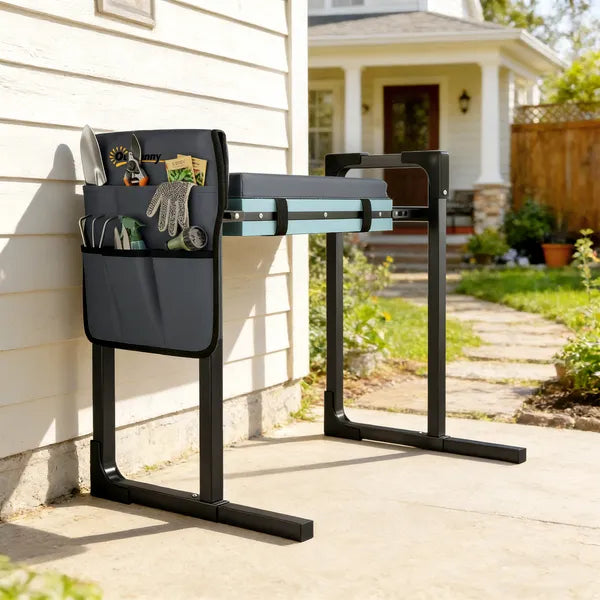 Outsunny Garden Kneeler and Seat, Heavy-Duty Foldable Gardening Stool with Thicker Soft Kneeling Pad, Extendable Steel Leg - product image 10