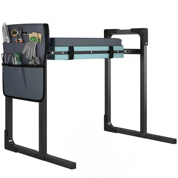 Outsunny Garden Kneeler and Seat, Heavy-Duty Foldable Gardening Stool with Thicker Soft Kneeling Pad, Extendable Steel Leg - product image 11