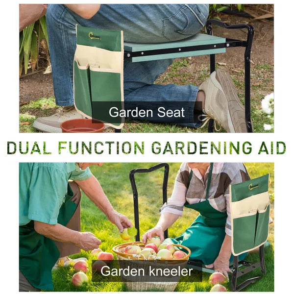 Outsunny Garden Kneeling Bench with 1 Large Side Tool Pouch and Easy Folding Design, Garden Kneeler Seat for Transport and Storage - product image 4
