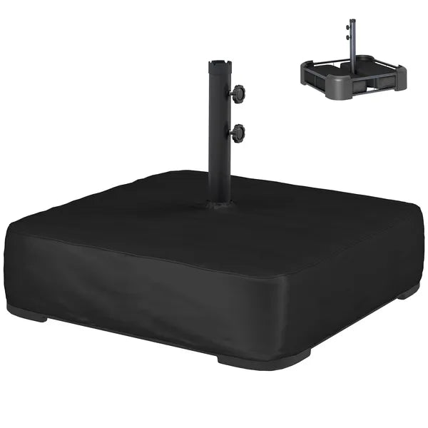 Outsunny Garden Parasol Base 176 lbs Sand Filled Heavy-Duty Stand for Cantilever Umbrellas and 1.9" Poles Black - product image 11