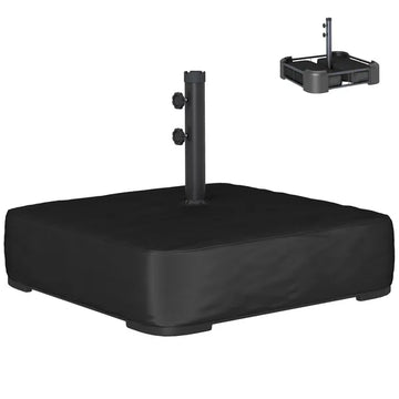 Outsunny Garden Parasol Base 176 lbs Sand Filled Heavy-Duty Stand for Cantilever Umbrellas and 1.9" Poles Black - product image 1