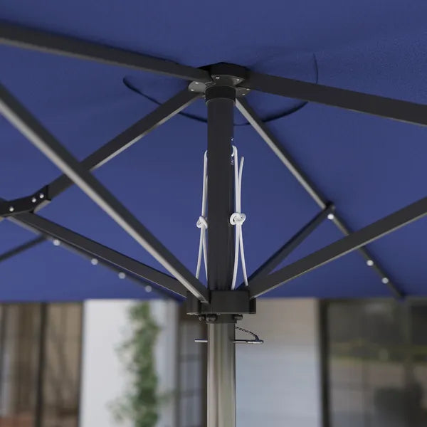 Outsunny Garden Parasol, Double-Sided Sun Umbrella with LED Solar Lights, Patio Parasol for Outdoor, Navy Blue - product image 8