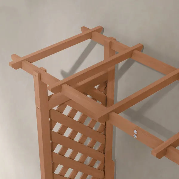 Garden Planter with Trellis: Wooden Construction for Climbing Plants, Includes Drainage, 70.75" Height - product image 7
