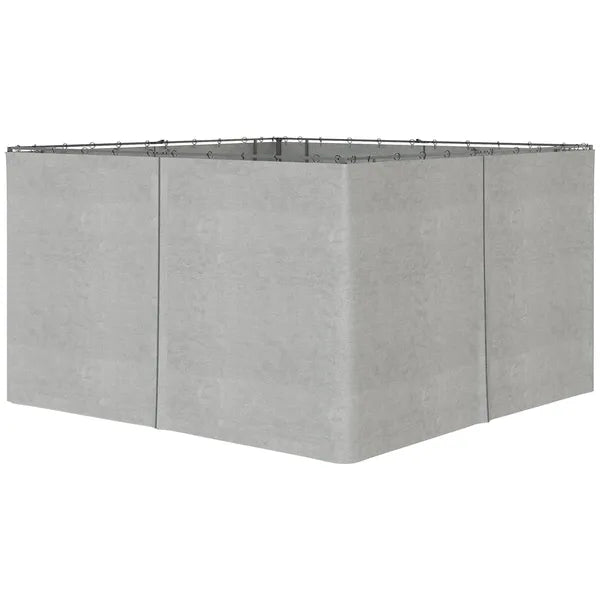 Gazebo Enclosure Set: 9.84' x 13.1' Light Gray 4 Panels with 48 Hooks and Rings for Pergolas - product image 1