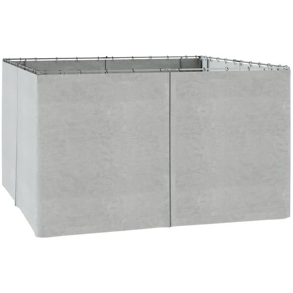 Gazebo Enclosure Set: 9.84' x 13.1' Light Gray 4 Panels with 48 Hooks and Rings for Pergolas - product image 11