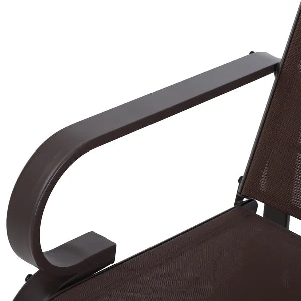 Outsunny Gliding Lounger Chair, Outdoor Swinging Chair with Smooth Rocking Arms and Lightweight Construction for Patio Backyard, Brown - product image 9